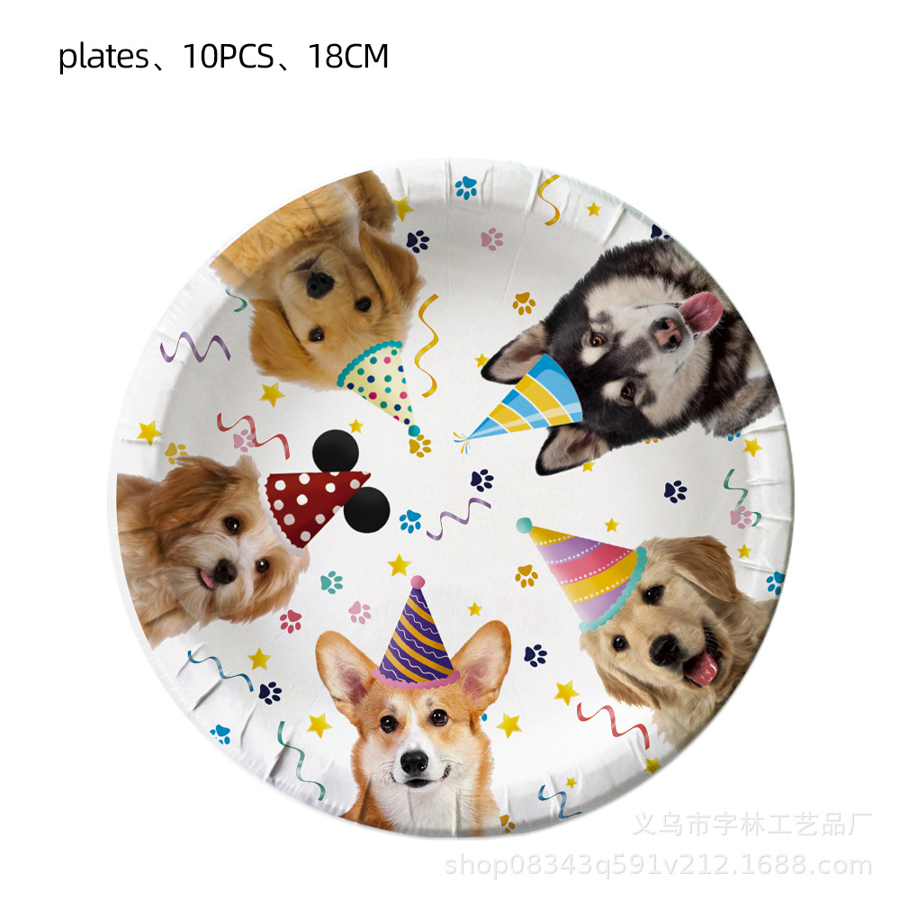 Pet Dog Party Plates Cup Napki - đánh giá và giá Confetti Balloon Set