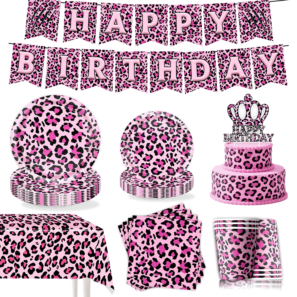Pink Leopard Print Birthday Pa - đánh giá và giá Confetti Balloon Set