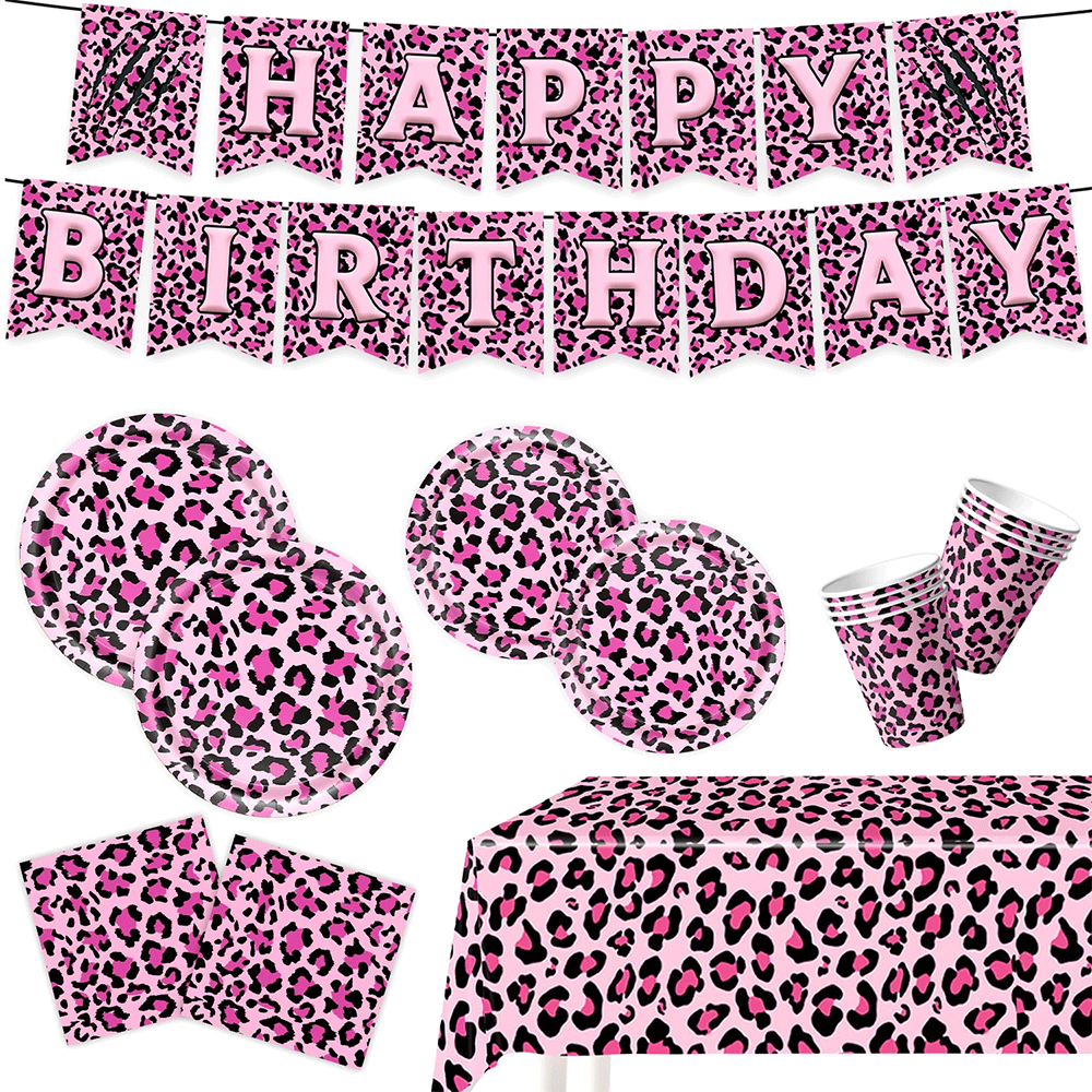 Pink Leopard Print Birthday Pa - đánh giá và giá Confetti Balloon Set