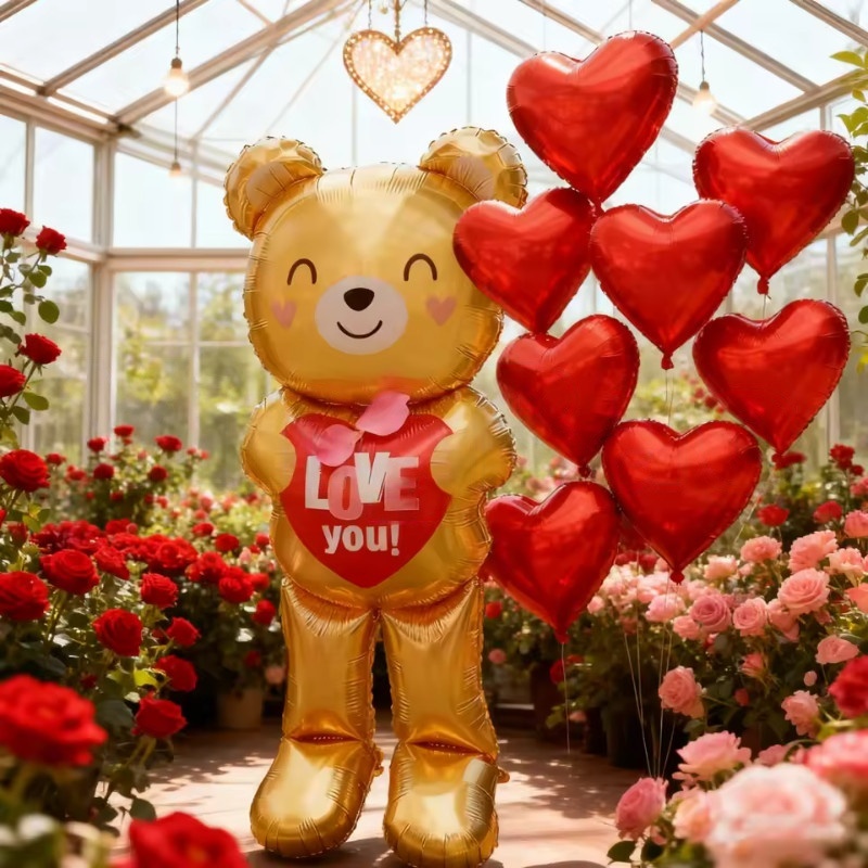 Large  60inch Standing Heart B - đánh giá và giá Confetti Balloon Set