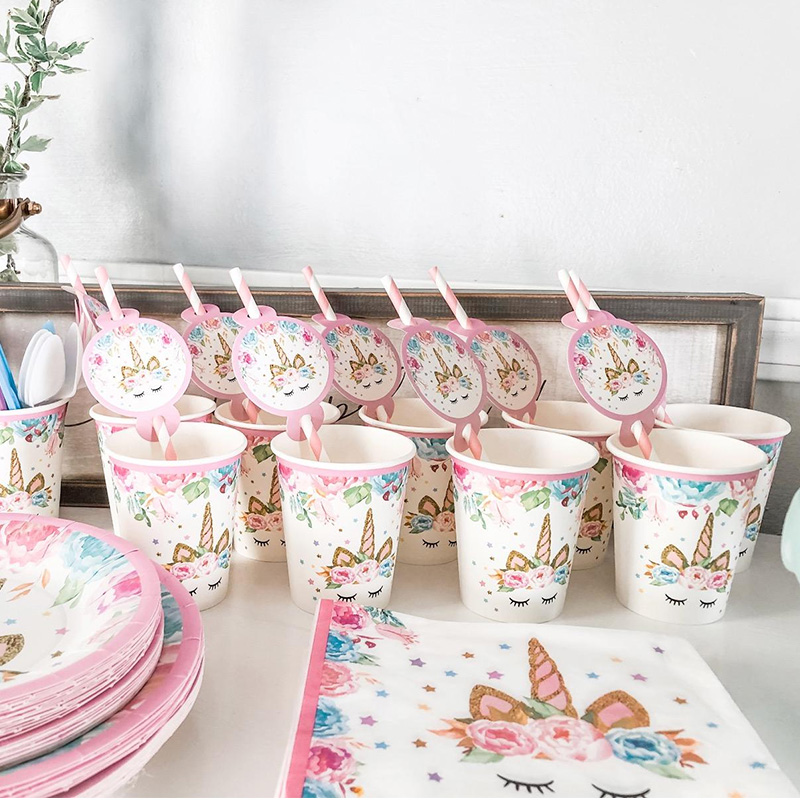Unicorn Plate Napkin Cups Unic - đánh giá và giá Confetti Balloon Set