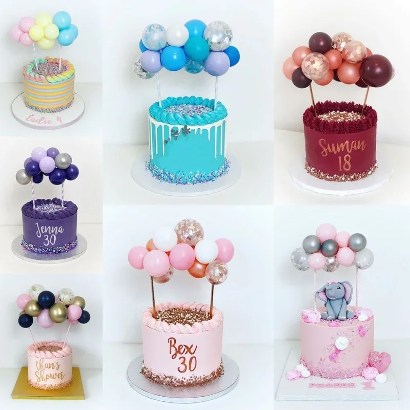 10 Pcs 5Inch Balloon Cake Topp - đánh giá và giá Confetti Balloon Set