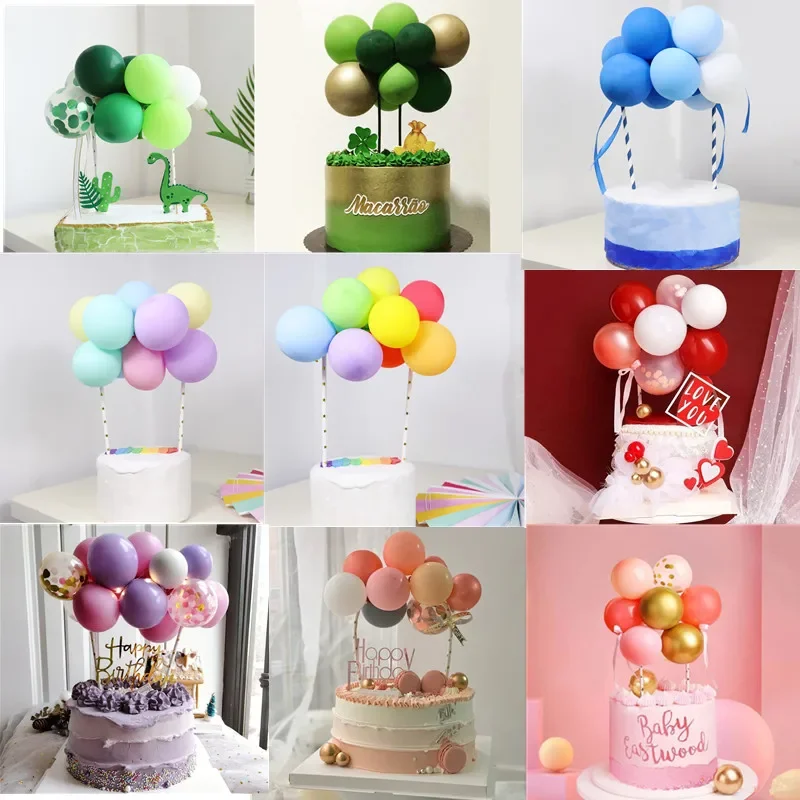 10 Pcs 5Inch Balloon Cake Topp - đánh giá và giá Confetti Balloon Set