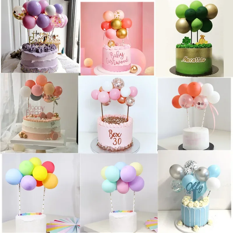 10 Pcs 5Inch Balloon Cake Topp - đánh giá và giá Confetti Balloon Set