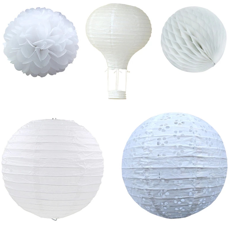 1pc White series Chinese paper - đánh giá và giá Confetti Balloon Set