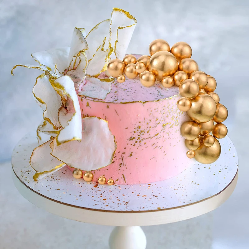 80 Pcs Gold Balls Cake Topper  - đánh giá và giá Confetti Balloon Set