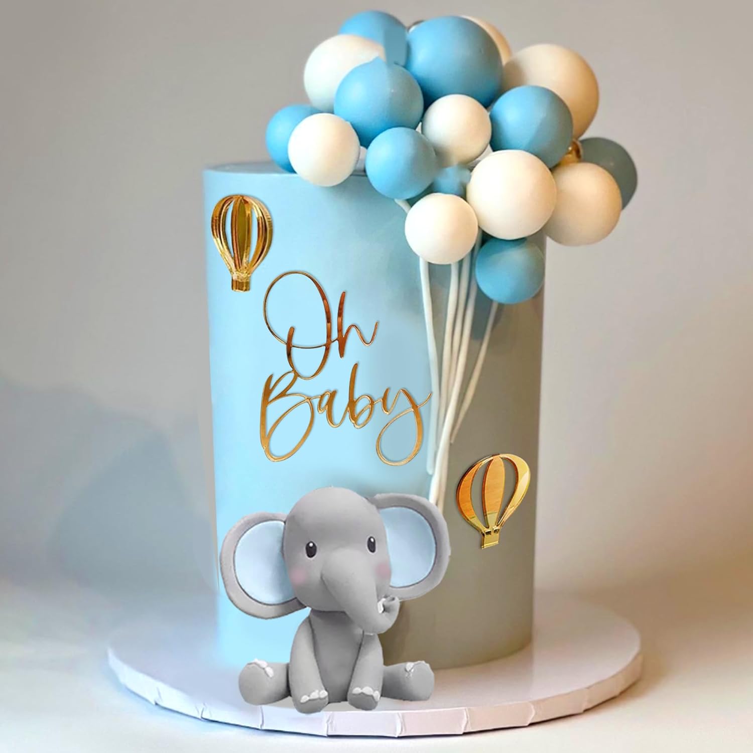 Elephant Cake Decoration with  - đánh giá và giá Confetti Balloon Set